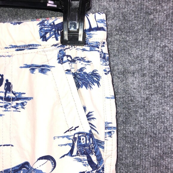 First Wave Boys Cargo Shorts Size 12 Tan Blue Elastic Waist Drawstring Beach‎ - Picture 3 of 9